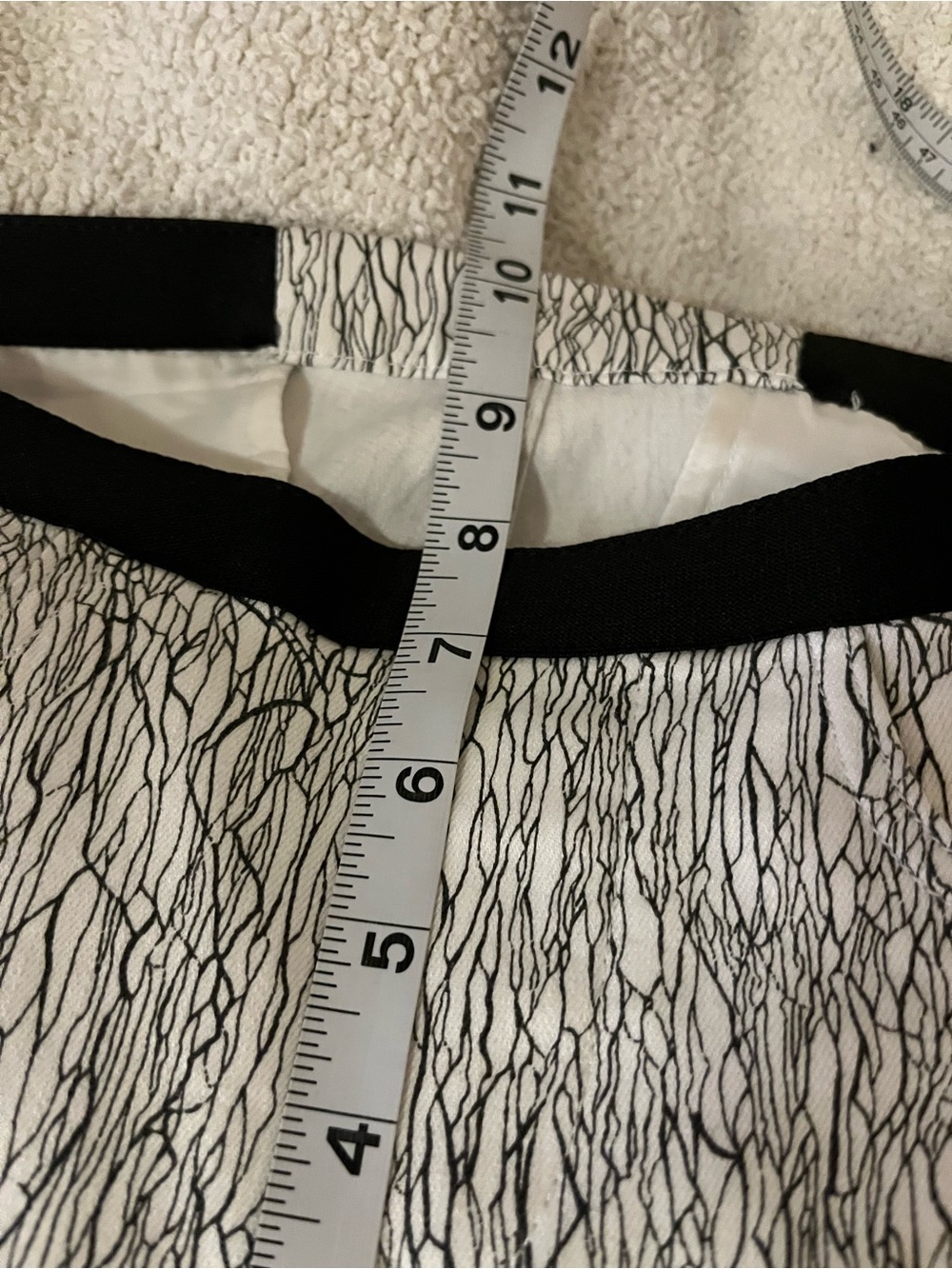 Helmut Lang Abstract Crackle Print Pull-On Slim Pants Stovepipe Black White 26 - Picture 8 of 14